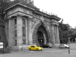 Buda Castle Tunnel with taxi